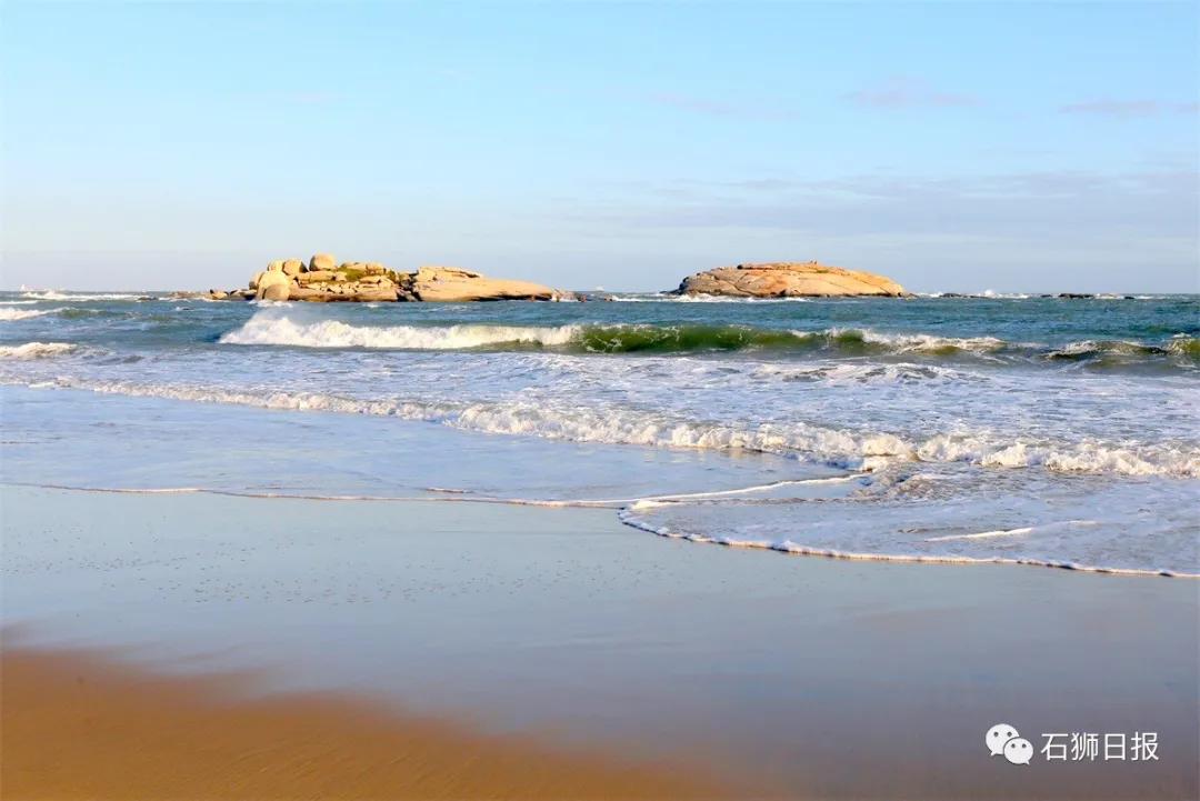 一片美丽的沙滩,石狮最美海滩