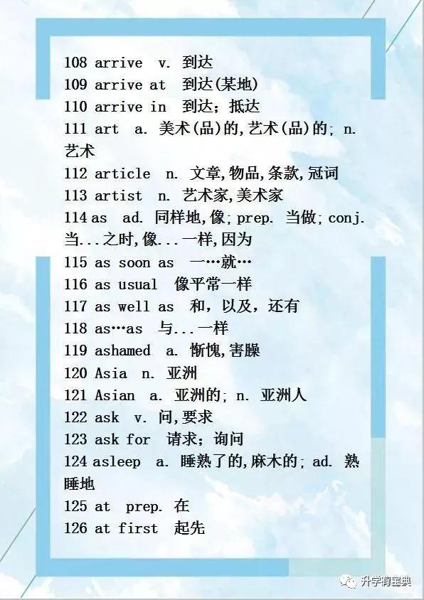 初中英语单词必背2000,初中英语2000个必背单词带音标