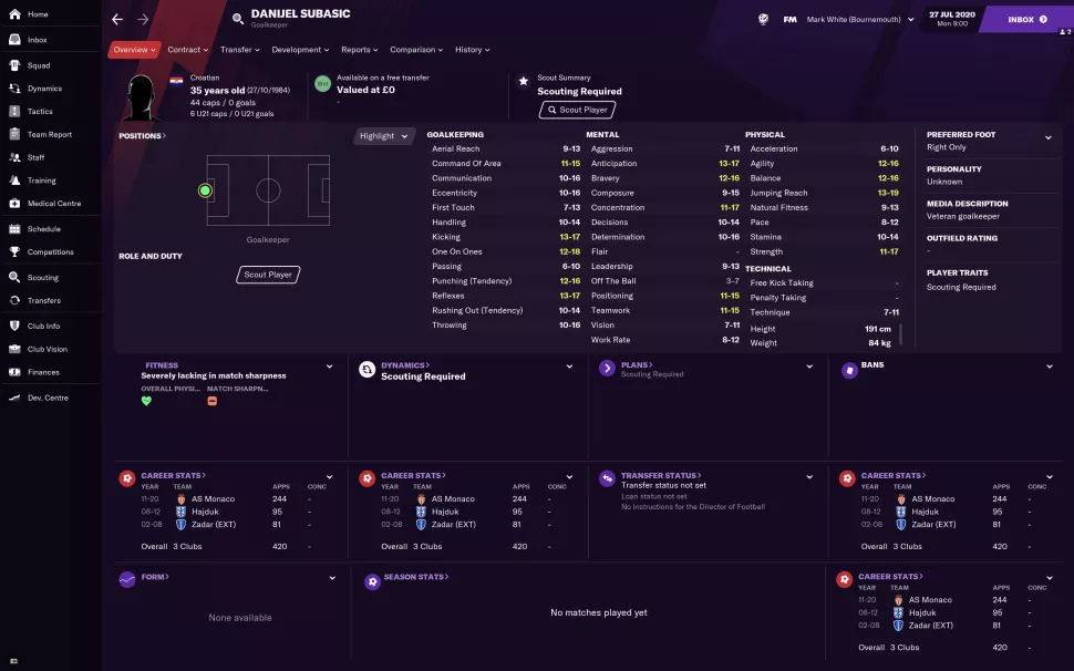 fm2021各位置最好用的球员,fm2021开档必签球员推荐