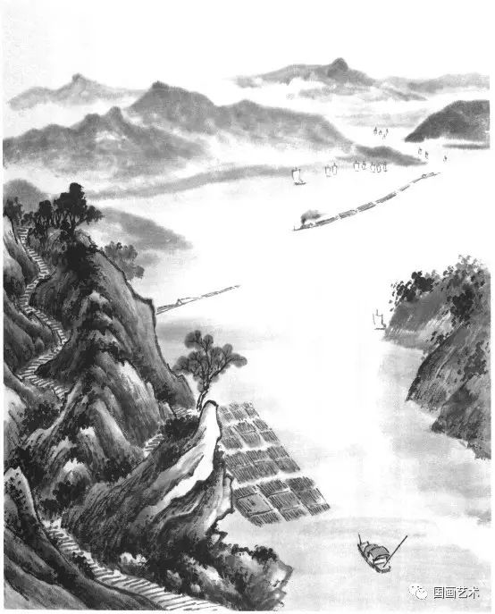 山水画基础技法分享,师恩钊泼墨山水画技法视频