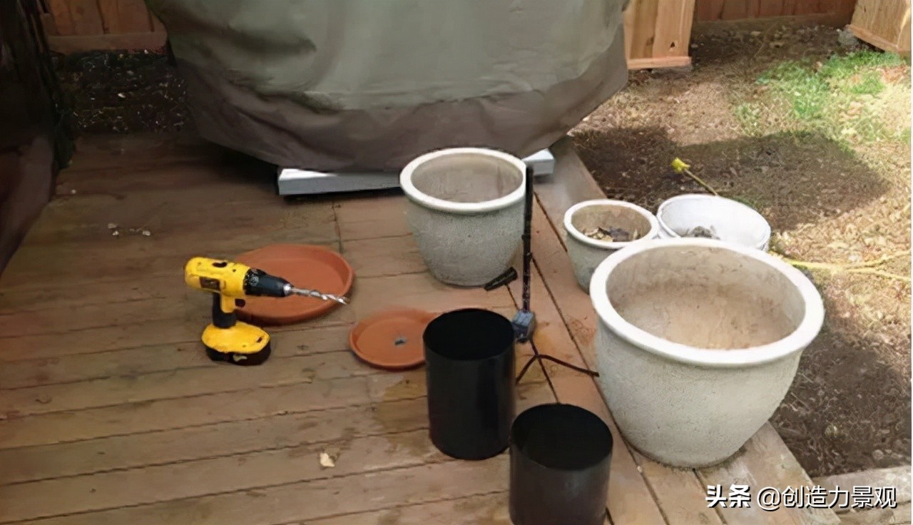 庭院喷泉水景制作,庭院自制大型喷泉水循环