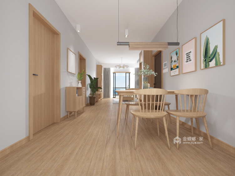 轻法式温馨少女感80平一室大开间,85平米现代简约轻奢风格