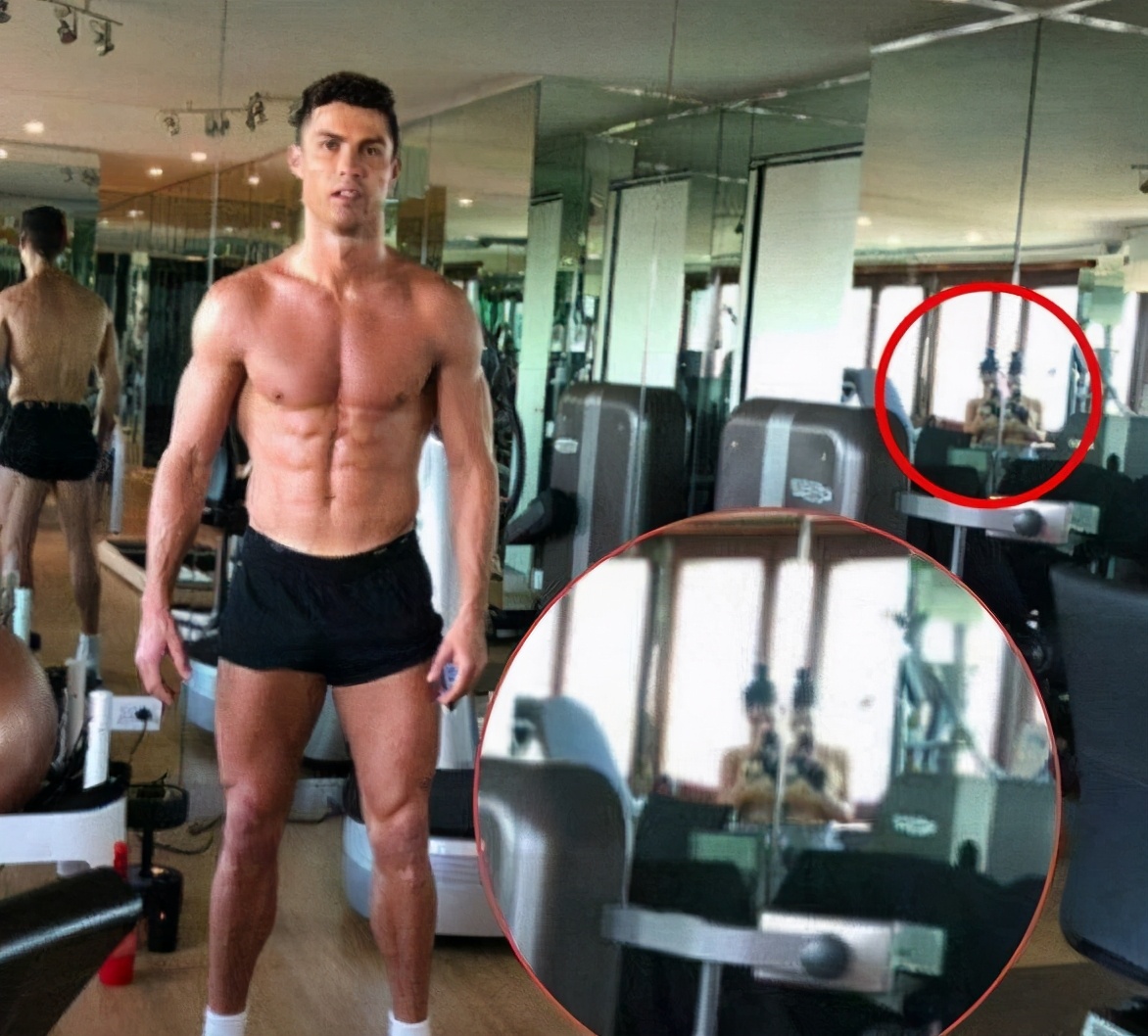 c罗晒训练照努力训练保持状态,c罗晒训练照秀肌肉