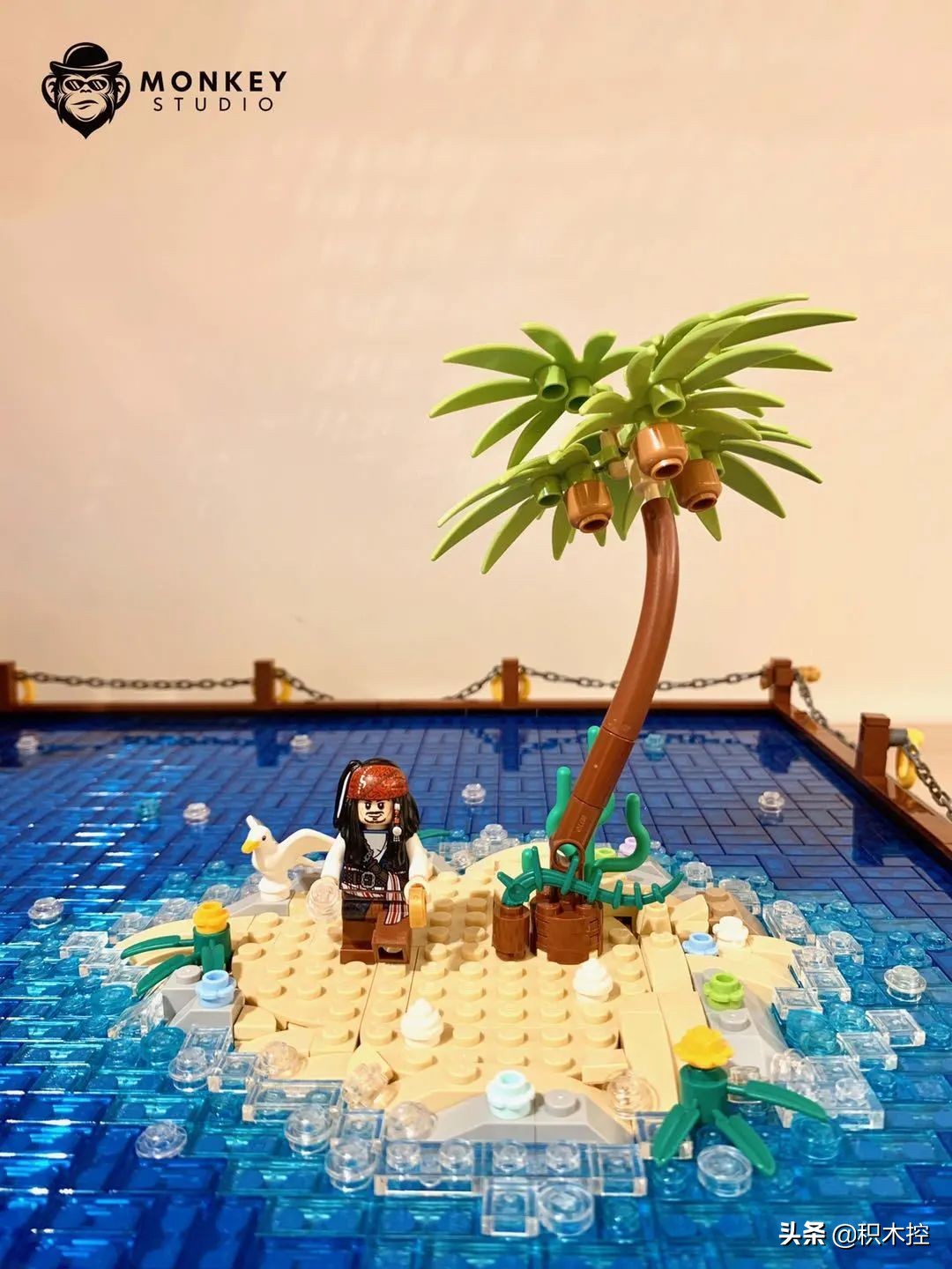 乐高海盗湾搭建过程,用积木怎么搭建海盗船