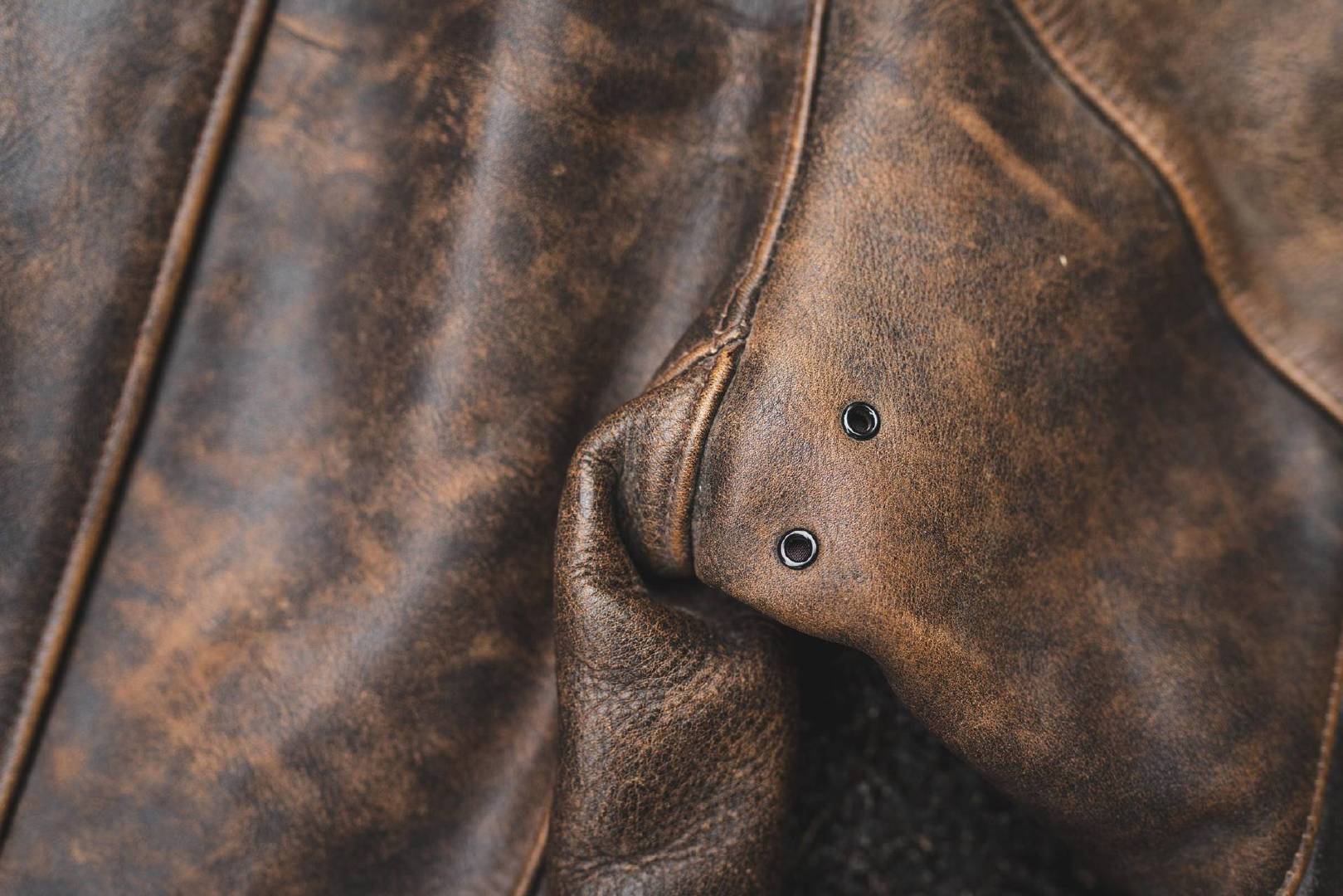 男小牛皮翻毛皮复古做旧皮衣,牛皮复古做旧皮衣男中长款