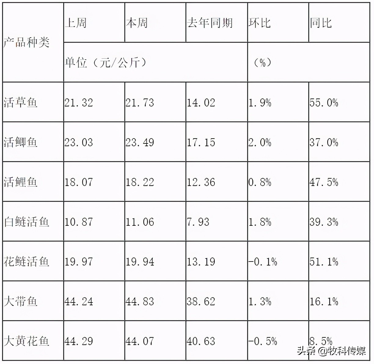 鱼价行情今日猪价,鱼价节节攀升