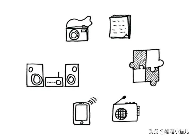 简笔画临摹怎么拍视频,彩铅500幅临摹简笔画