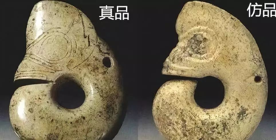 红山玉器真假图片对比,红山玉真假图对比