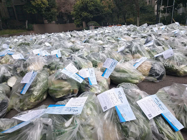 重庆：建筑村社区奥园金域小区921户业主收到蔬菜大礼包