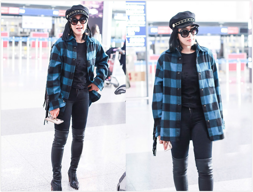 钟丽缇黑色哈伦裤,钟丽缇紧身衣穿搭