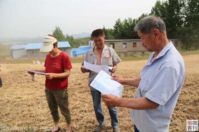 大山深处小麦开割，庄稼地里有人送来承诺书，现场签字