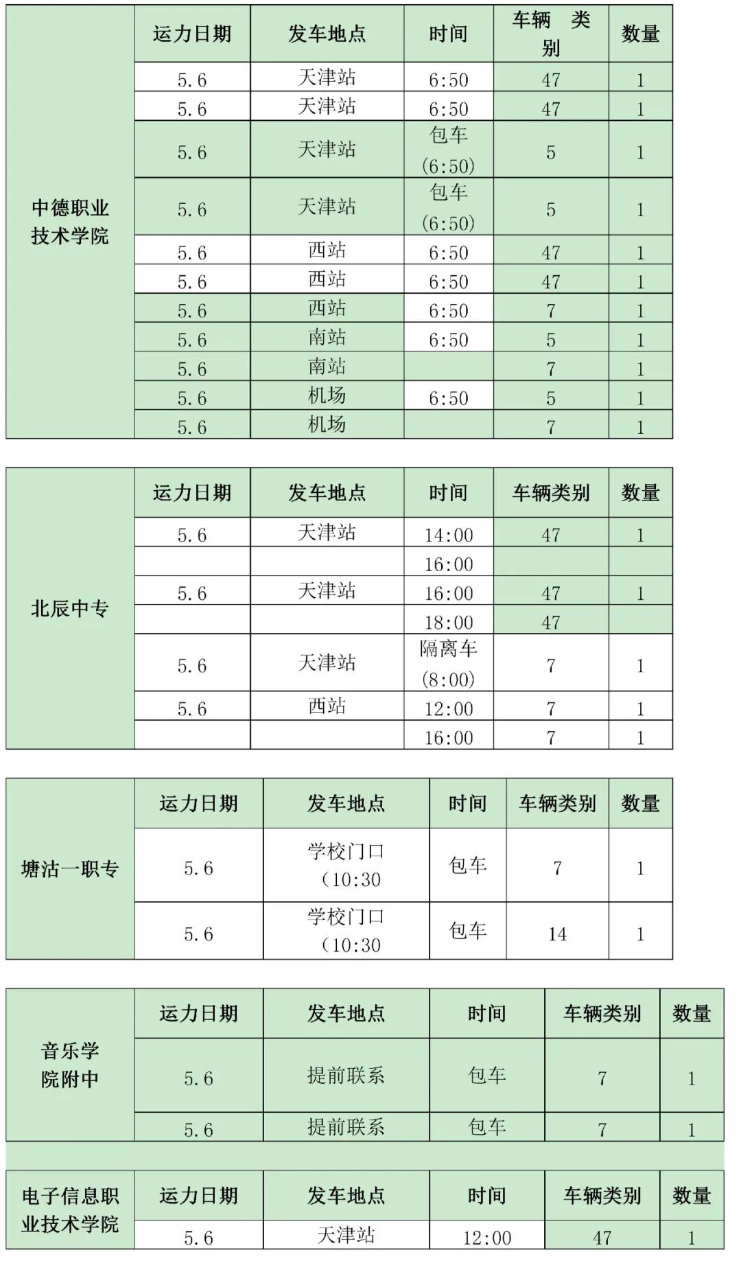 天津学生五一出行的最新通告,天津接送孩子上下学服务电话