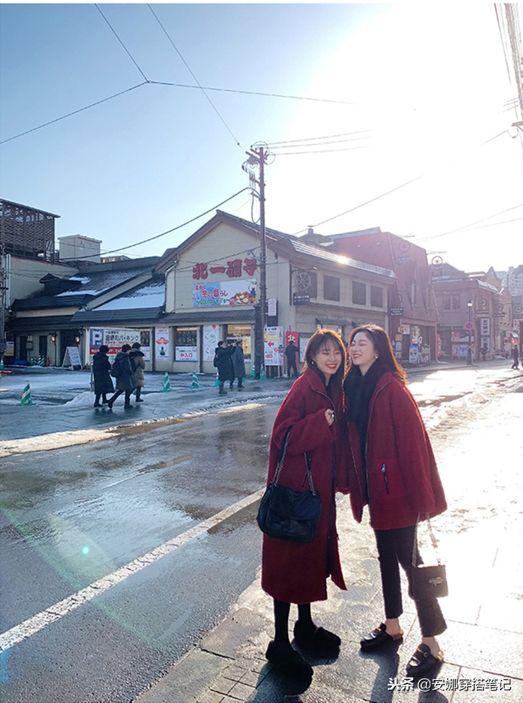 本命年红色大衣小个子女穿搭,本命年红色衣服高级穿搭