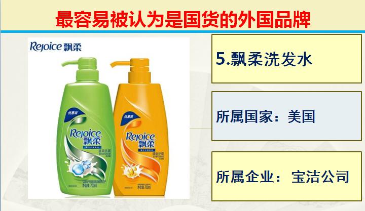 生活中常见的50个最容易被认为是国产的外国品牌，支持国产