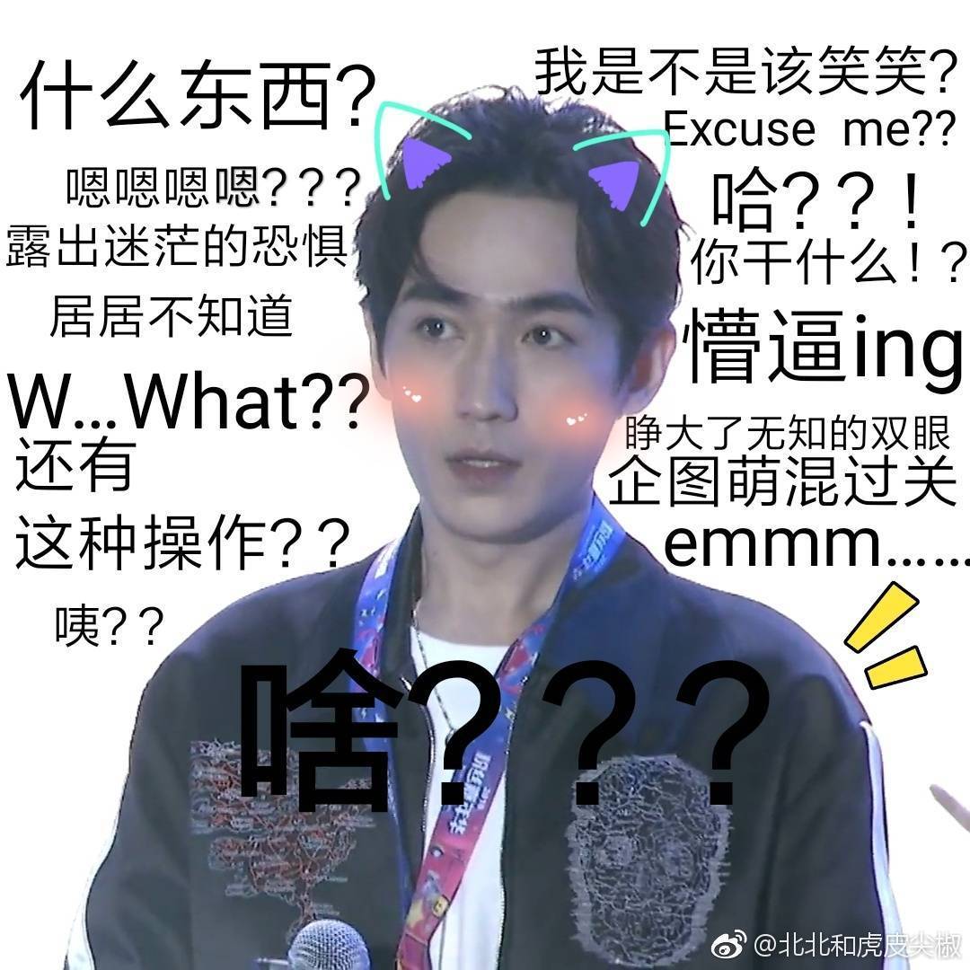 朱一龙问号脸合集，卡姿兰大眼充满了深深的疑问，你说什么登西？