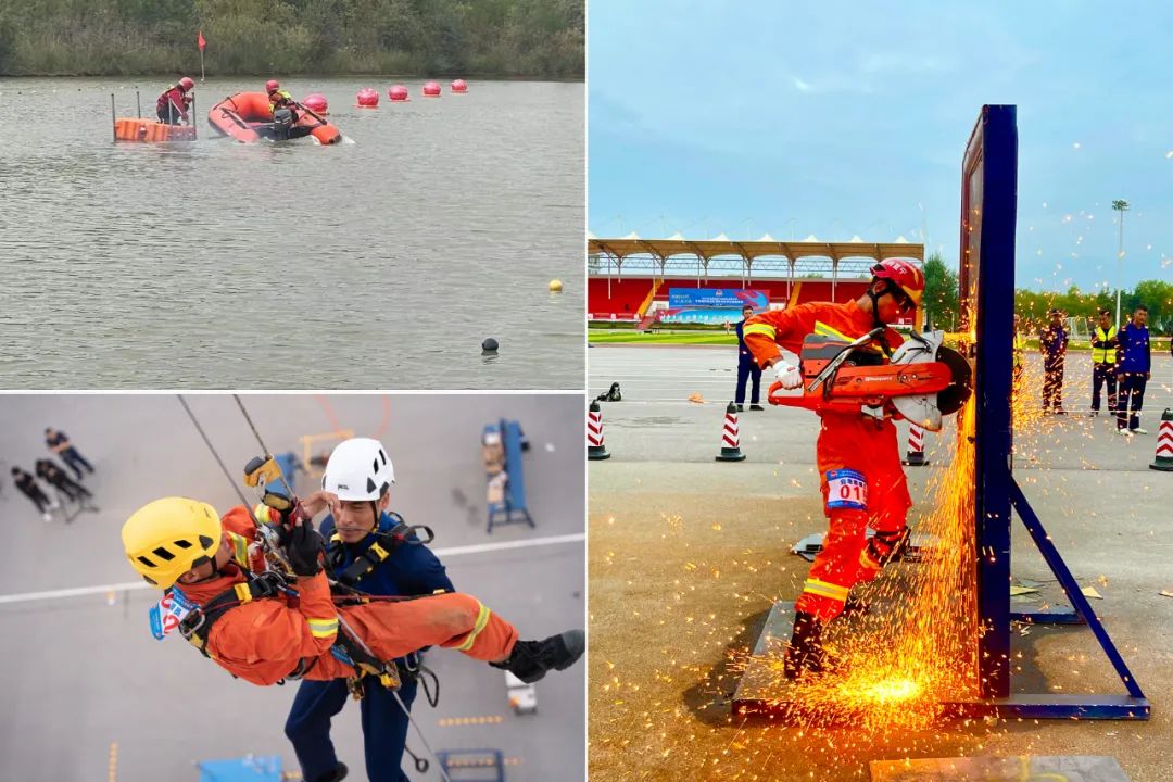 消防业务技能比武竞赛项目,消防火焰蓝杯比武竞赛勇夺第一