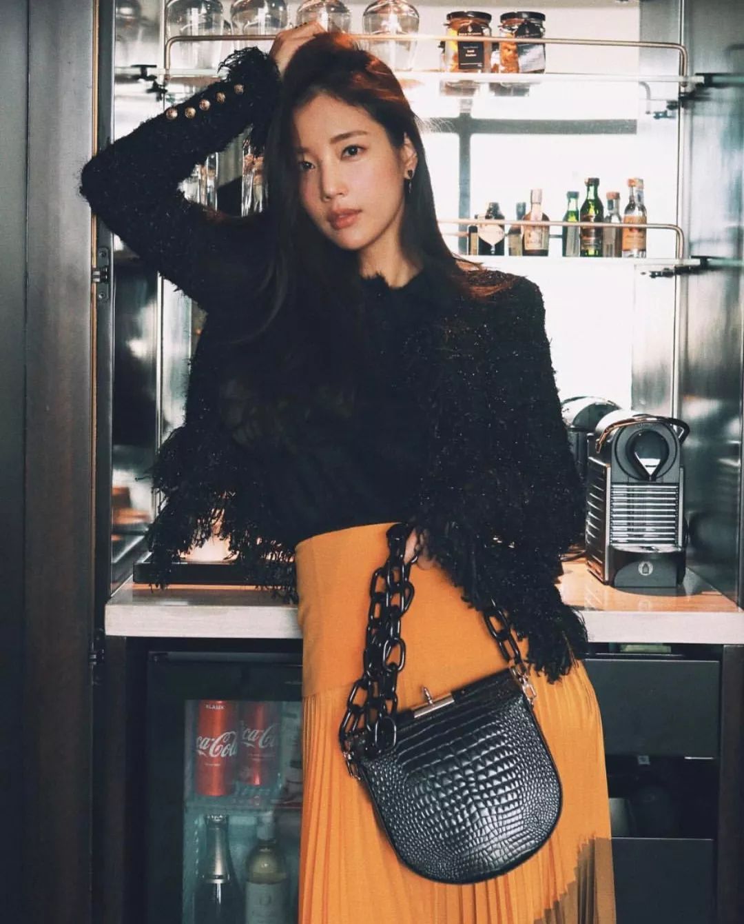 欧美时尚博主穿搭示范冬,韩系慵懒风冬季穿搭博主