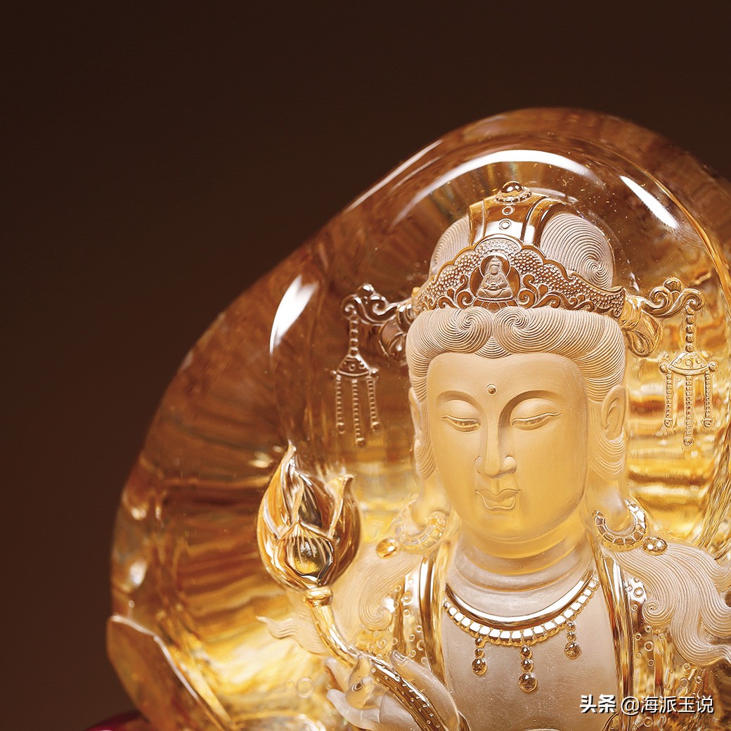 密教石刻造像,水晶内雕密宗佛像