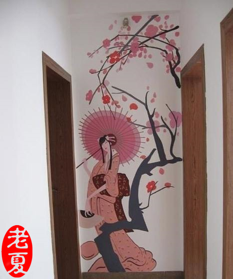 武汉室内墙面艺术漆效果图,武汉墙绘创作