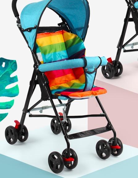 qborn婴儿推车粉色,秒收车