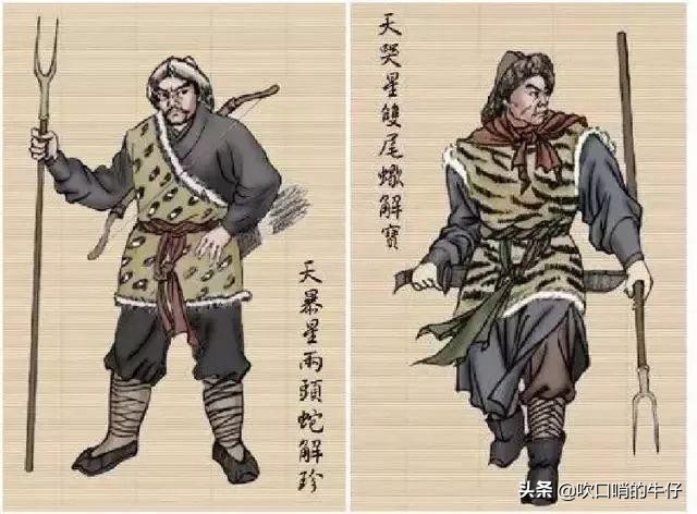 水浒传梁山武术最全面排名,梁山十步将