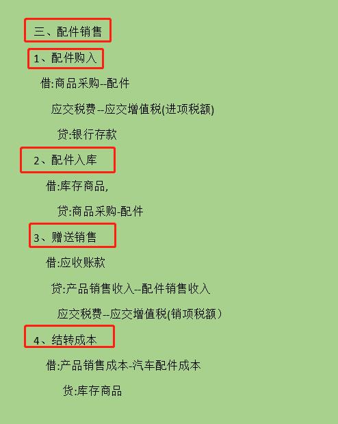 4s店全盘账务处理方法,4s店会计全盘账务处理