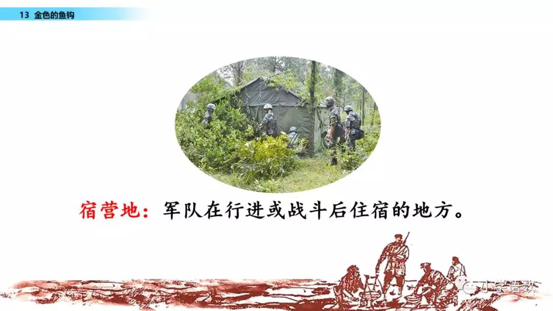 语文第15课金色的鱼钩知识点,六年级下册部编版第13课金色鱼钩