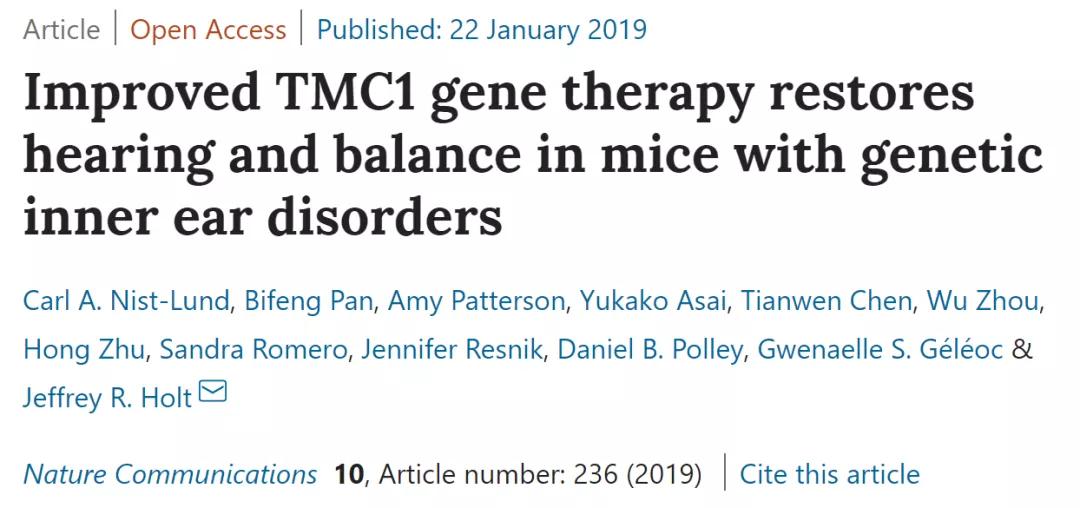 人类首次通过基因编辑攻克隐性遗传病！用单碱基编辑治愈耳聋小鼠