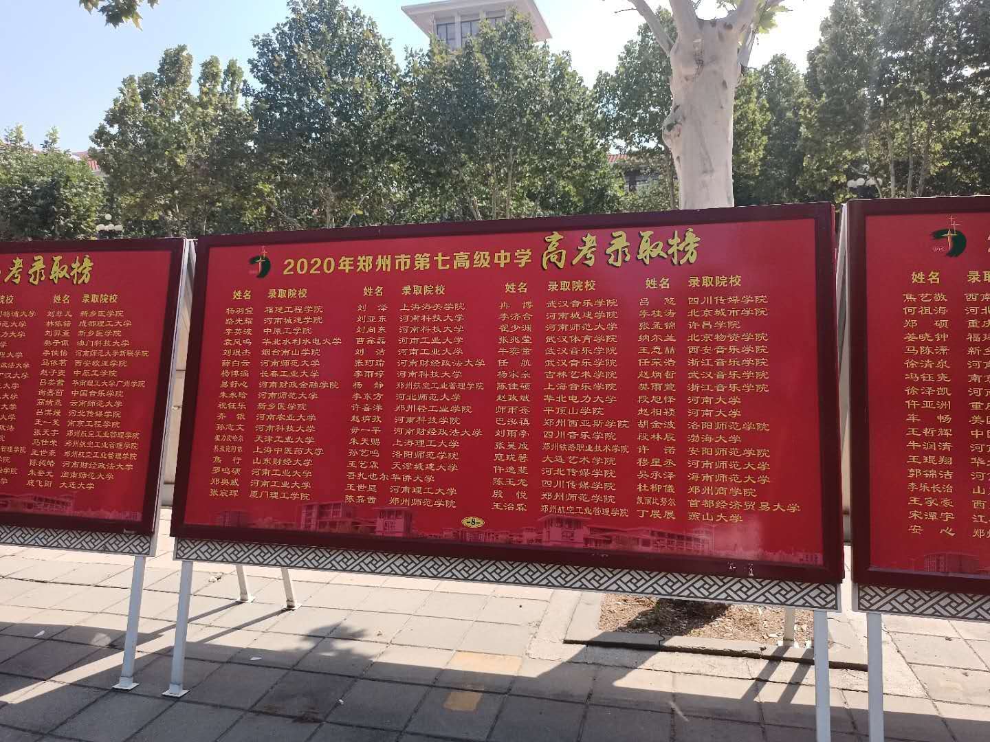 郑州七中2020届高考成绩分析及小三甲、文博四校成绩比较