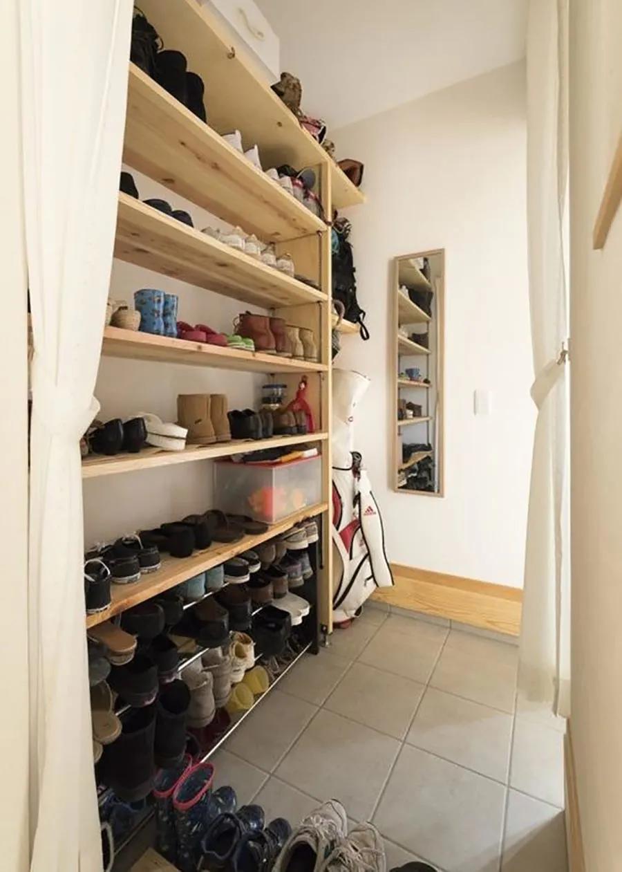 玄关收纳鞋帽间正流行!单车、婴儿车都能放,太好用