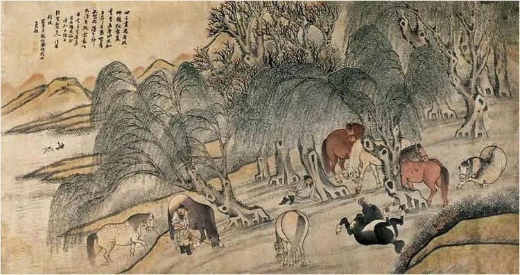 赵松涛人物画欣赏,临摹赵松涛山水画
