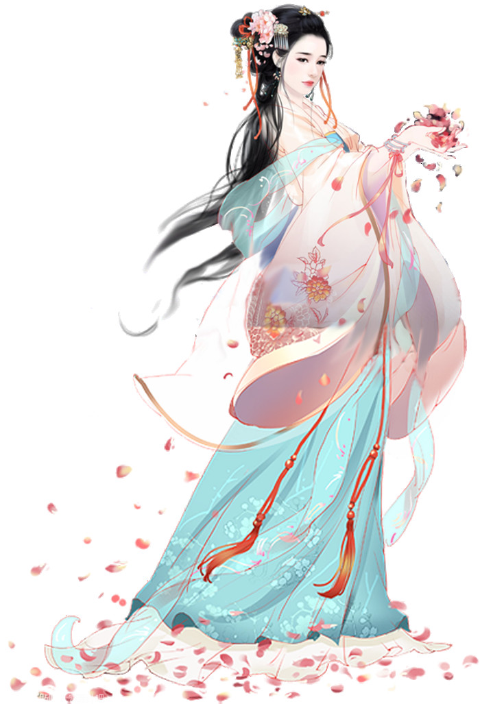 手绘古装美人华丽惊艳,唯美古装美女手绘