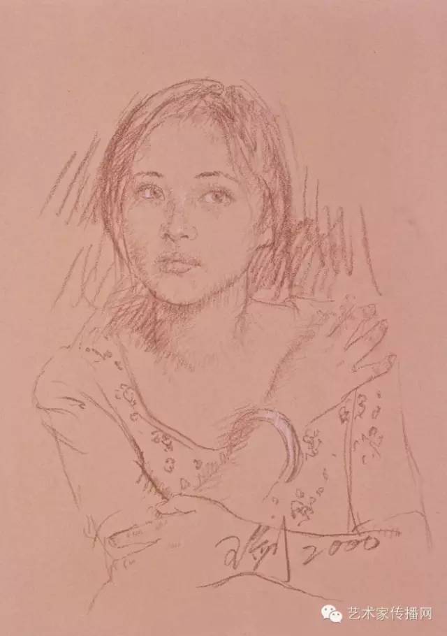 王剑的绘画作品欣赏,画家王剑粉笔画作品欣赏