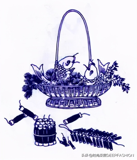 中国传统纹样“之”青花纹样