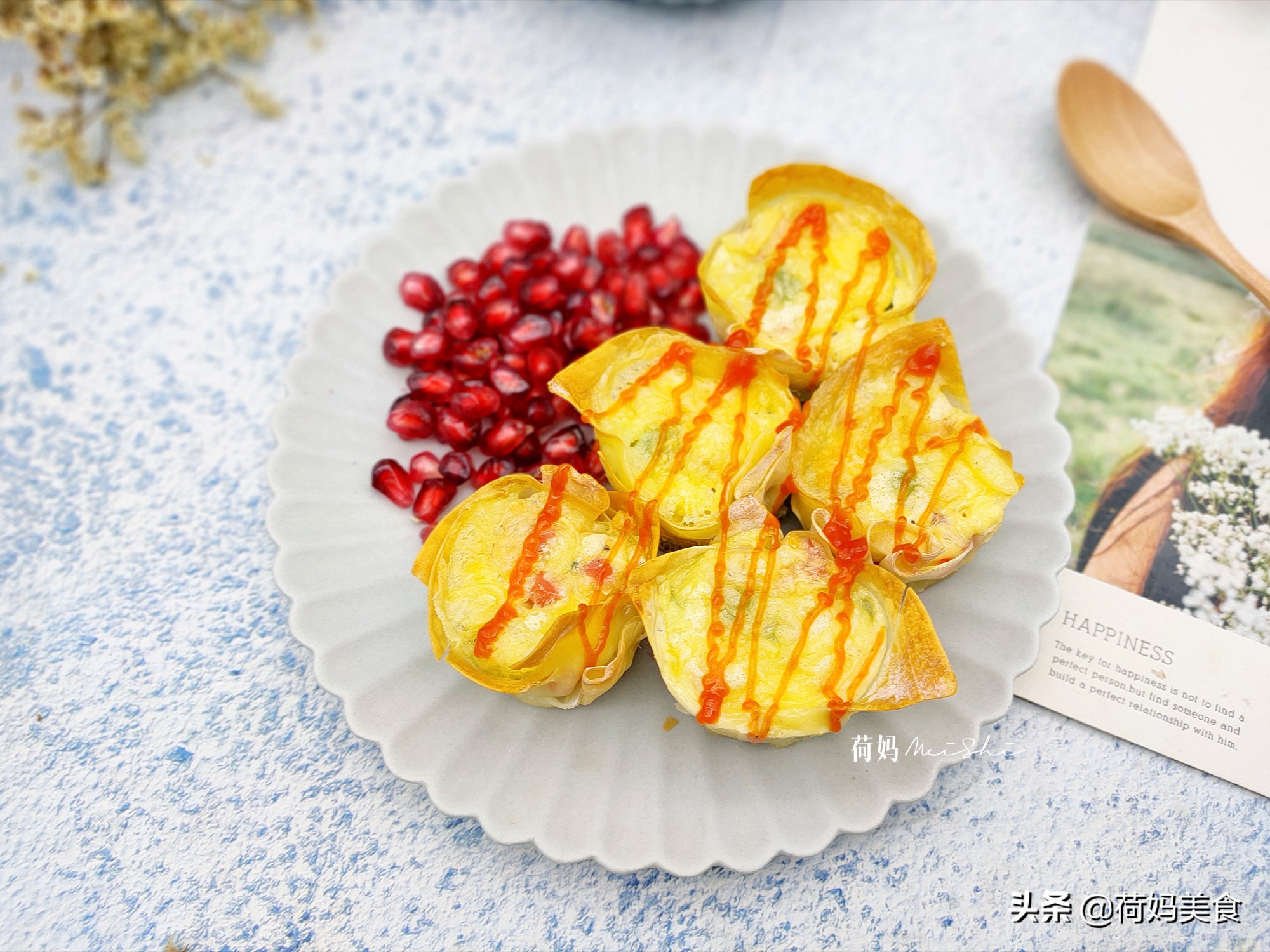 巧用馄饨皮制作美味早餐,剩馄饨皮和鸡蛋
