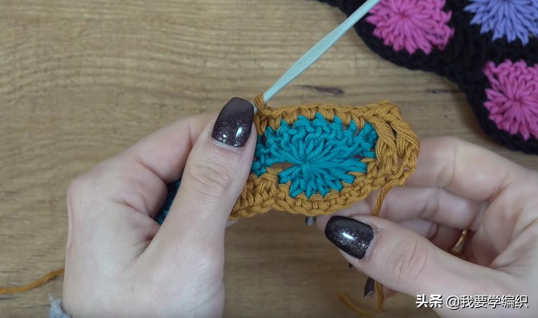 高雅钩针花朵100款图解,漂亮的钩针配色花样太美建议珍藏