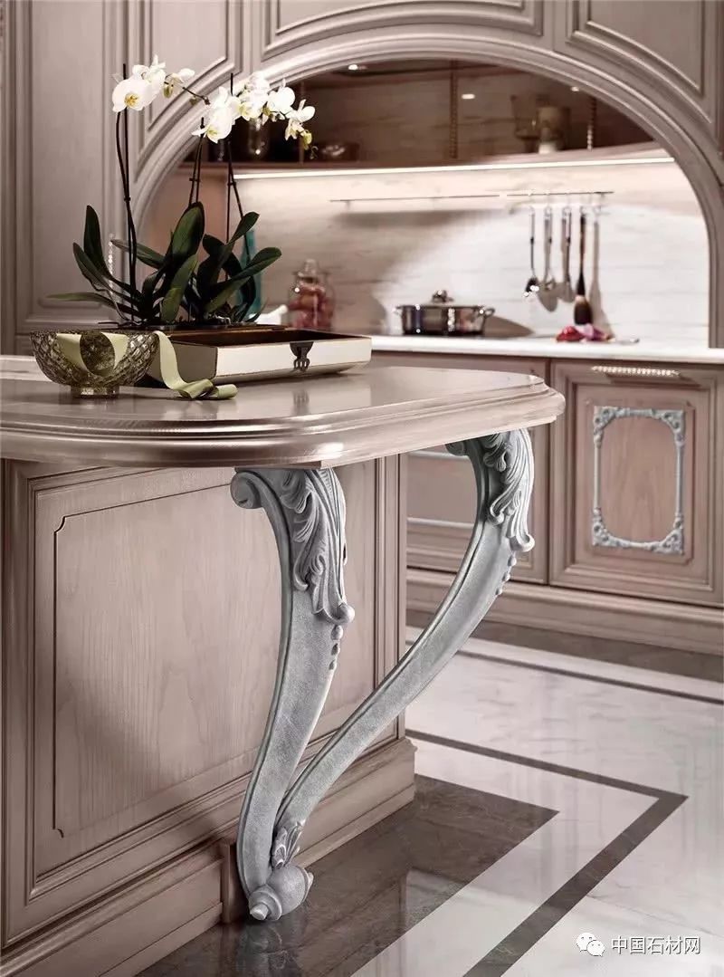 大理石设计厨房,厨房大理石极简风格