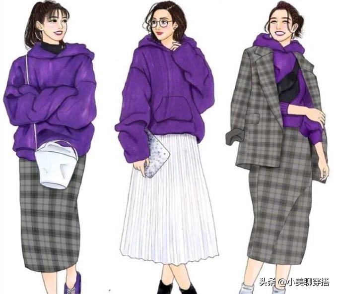 日系手绘春季穿搭,冬季穿搭没灵感40套超好看的搭配