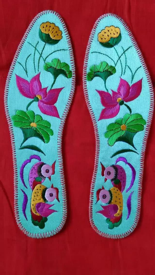 鞋垫图案360种大图超简单,最简单的十字绣鞋垫子图案