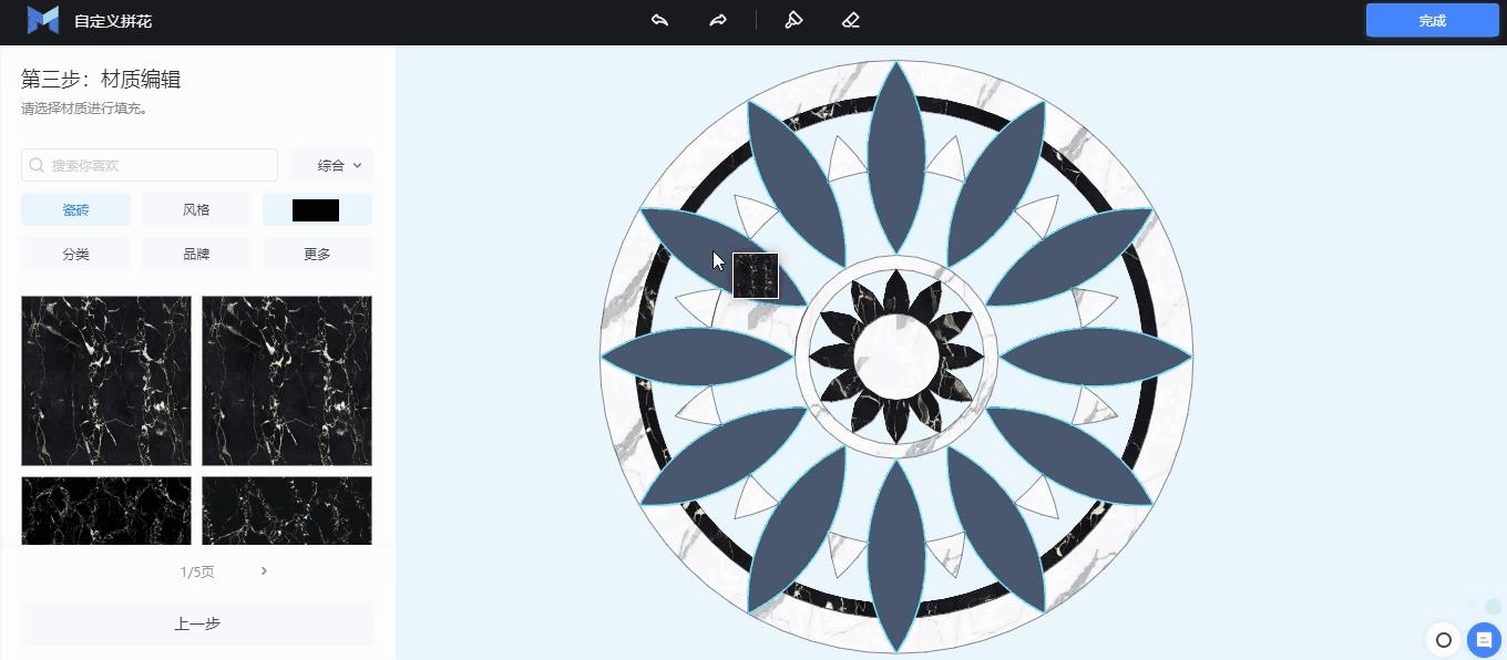 简一大理石水刀拼花铺贴效果,地砖水刀拼花平面铺贴图