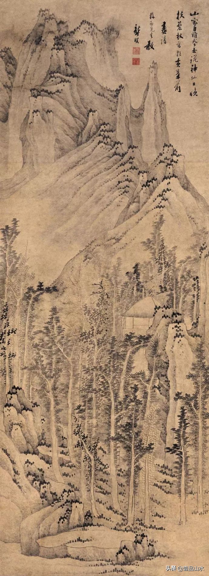 最真实的国画山水画,当代国画山水中的点景人物
