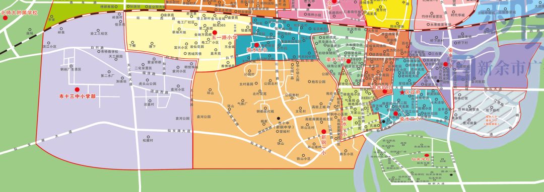 新余一中划片学区房高清图,新余绿景水岸四中是划片吗