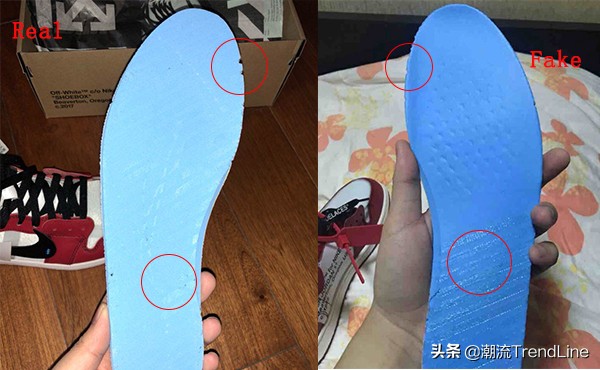 aj1offwhite芝加哥有没有绿色鞋带,offwhiteaj1联名鞋真假对比