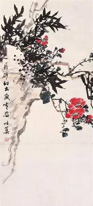 艺术上大胆实践,勇于创新,主张花鸟和山水相结合.