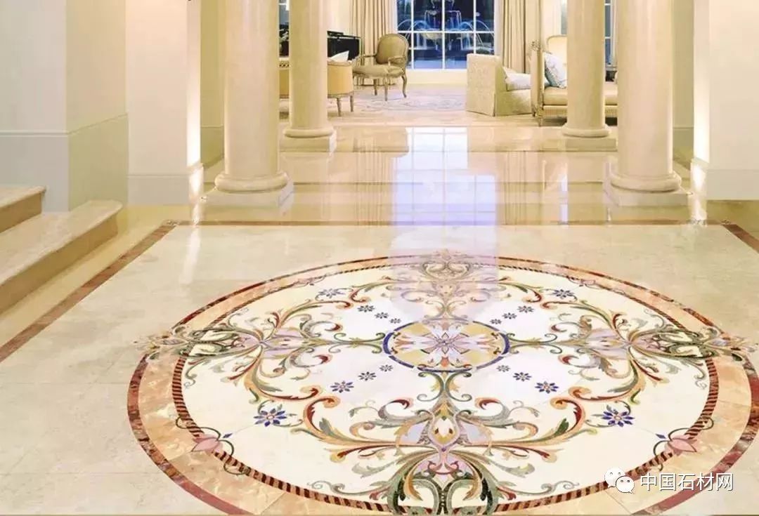 中式别墅石材水刀拼花图册,顶级石材水刀拼花