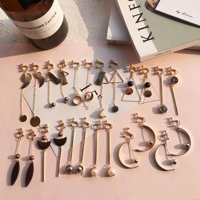 田沅同款HEFANGJewelry不对称猫咪耳夹!没耳洞的女孩也可以戴哦