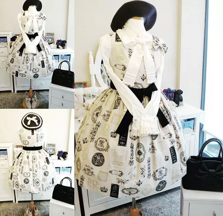 复古洛丽塔洋装,天价洛丽塔自拍