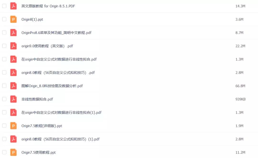 origin使用教程pdf入门,origin教程2021完整版