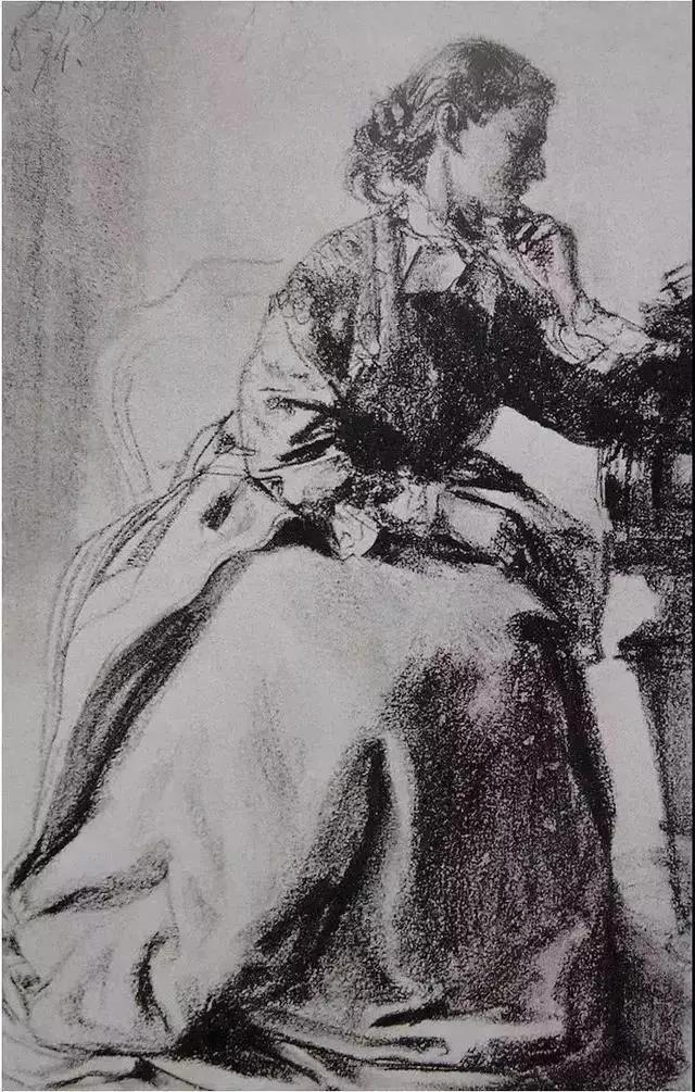 阿道夫门采尔速写作品,门采尔高清速写作品图片
