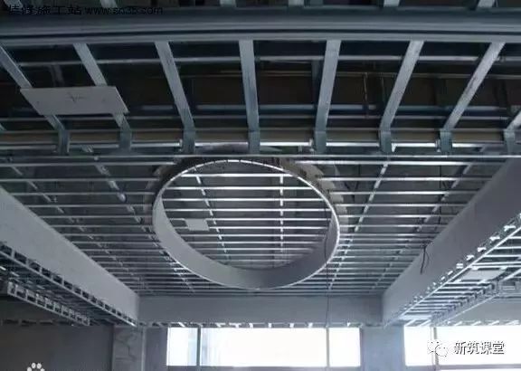 轻钢龙骨石膏板造型吊顶施工视频,石膏板天花吊顶施工全过程